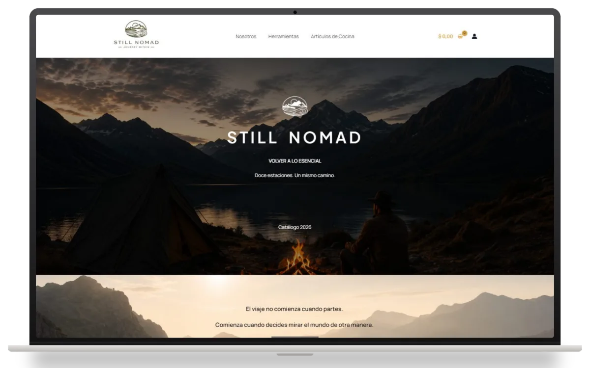 Sitio web de Still Nomad desarrollado por MOBA
